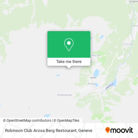 Robinson Club Arosa Berg Restourant map