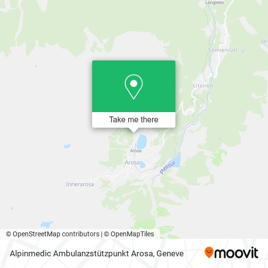 Alpinmedic Ambulanzstützpunkt Arosa map