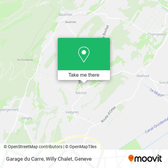 Garage du Carre, Willy Chalet map