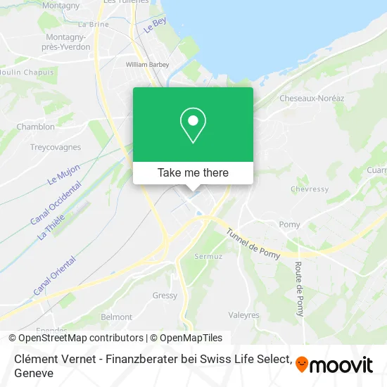 Clément Vernet - Finanzberater bei Swiss Life Select map