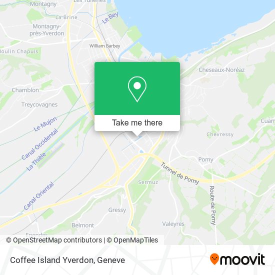 Coffee Island Yverdon map