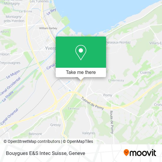 Bouygues E&S Intec Suisse map