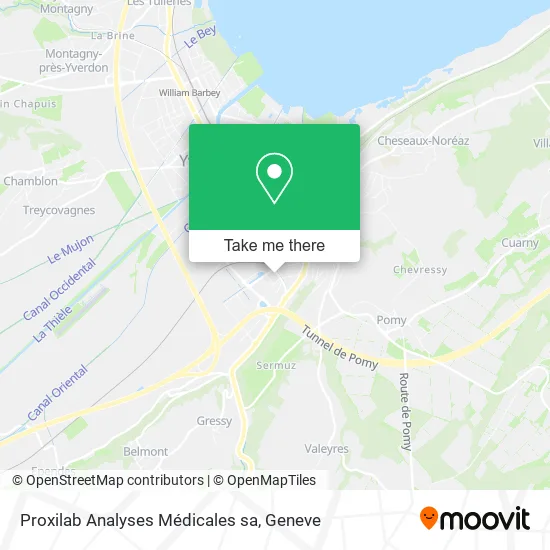 Proxilab Analyses Médicales sa map