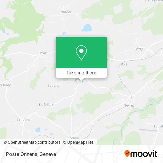 Poste Onnens map
