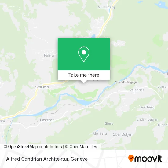 Alfred Candrian Architektur map