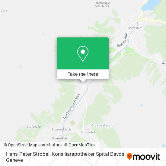 Hans-Peter Strobel, Konsiliarapotheker Spital Davos map
