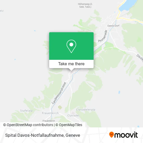 Spital Davos-Notfallaufnahme map