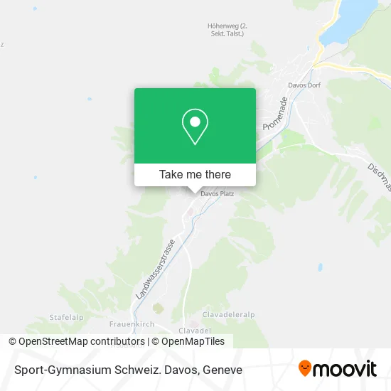 Sport-Gymnasium Schweiz. Davos map