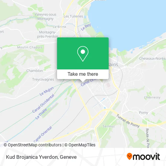 Kud Brojanica Yverdon map