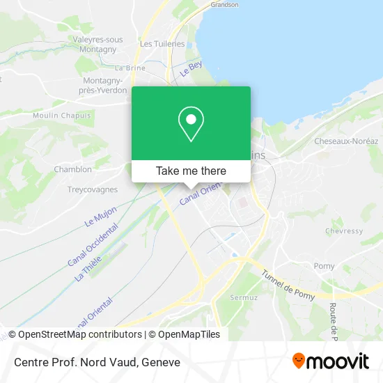 Centre Prof. Nord Vaud map