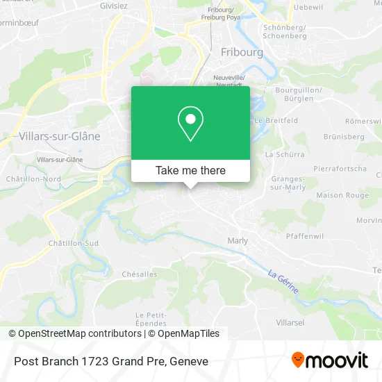 Post Branch 1723 Grand Pre map