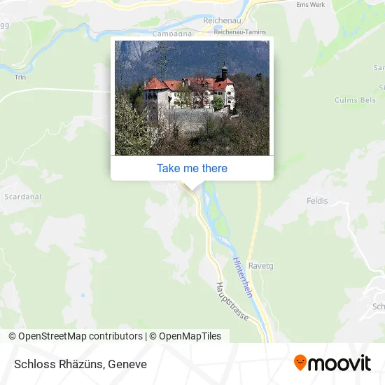 Schloss Rhäzüns map