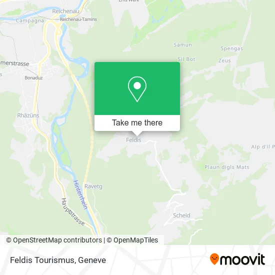 Feldis Tourismus map