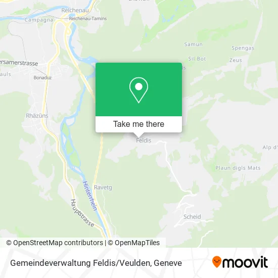 Gemeindeverwaltung Feldis / Veulden map