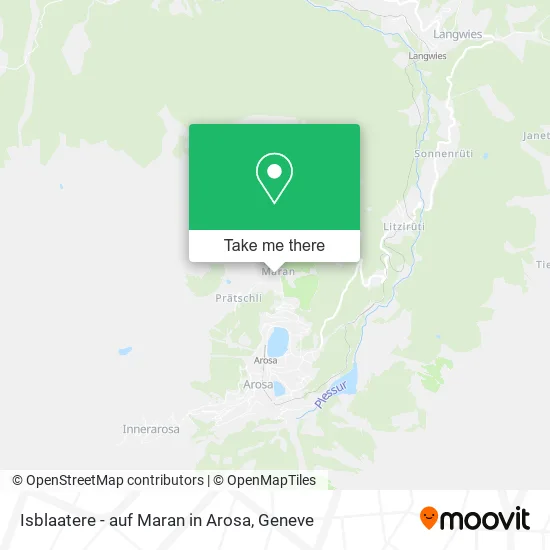 Isblaatere - auf Maran in Arosa map