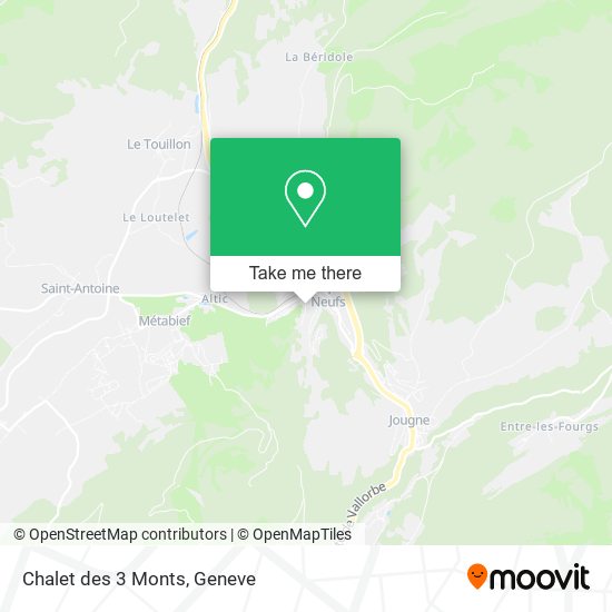 Chalet des 3 Monts map