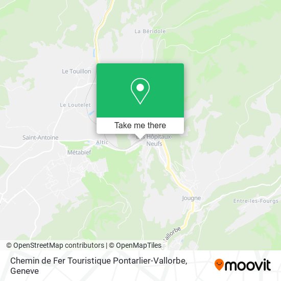 Chemin de Fer Touristique Pontarlier-Vallorbe map