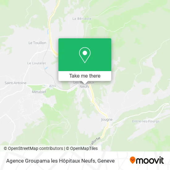 Agence Groupama les Hôpitaux Neufs map