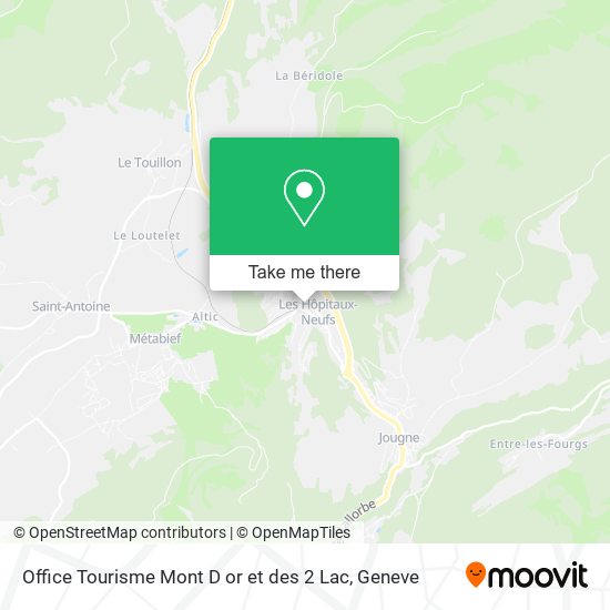Office Tourisme Mont D or et des 2 Lac Karte