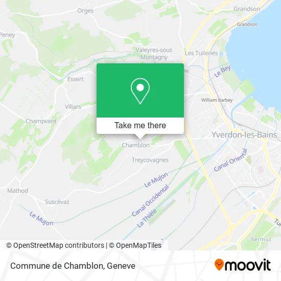 Commune de Chamblon map