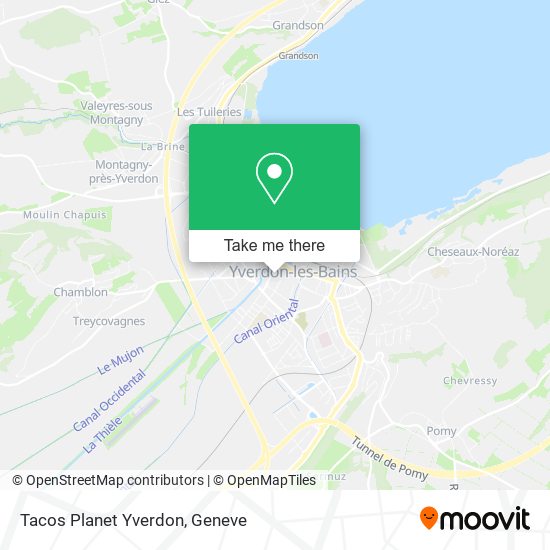 Tacos Planet Yverdon map