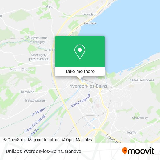 Unilabs Yverdon-les-Bains map