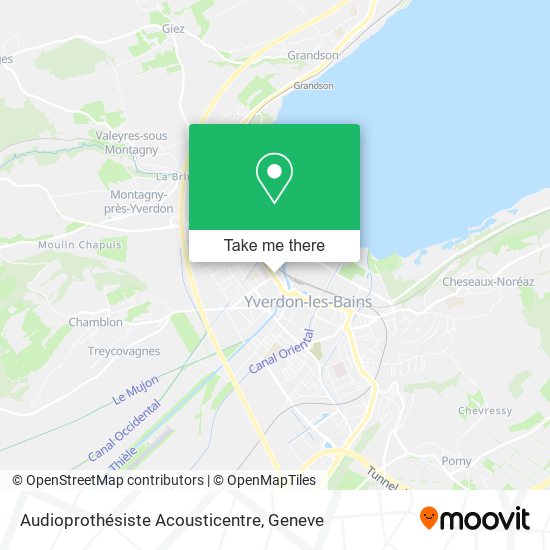 Audioprothésiste Acousticentre map