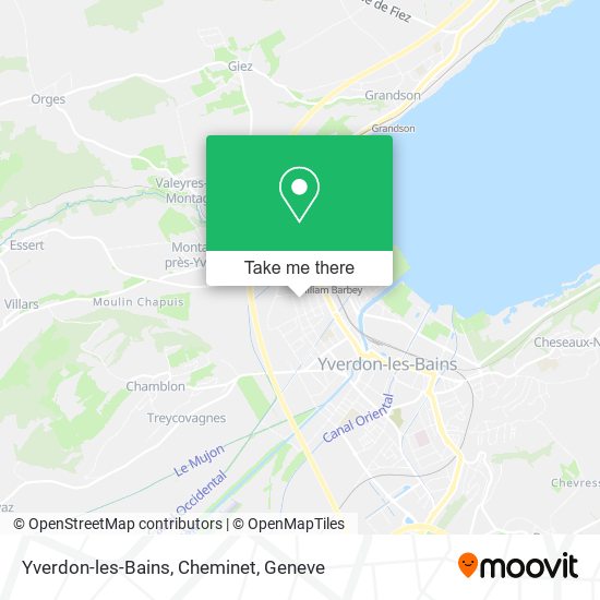 Yverdon-les-Bains, Cheminet map