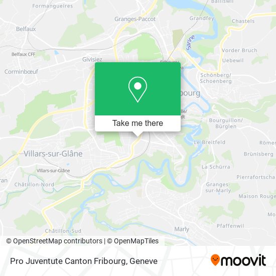 Pro Juventute Canton Fribourg map