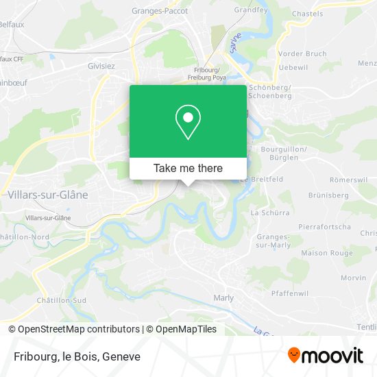 Fribourg, le Bois map