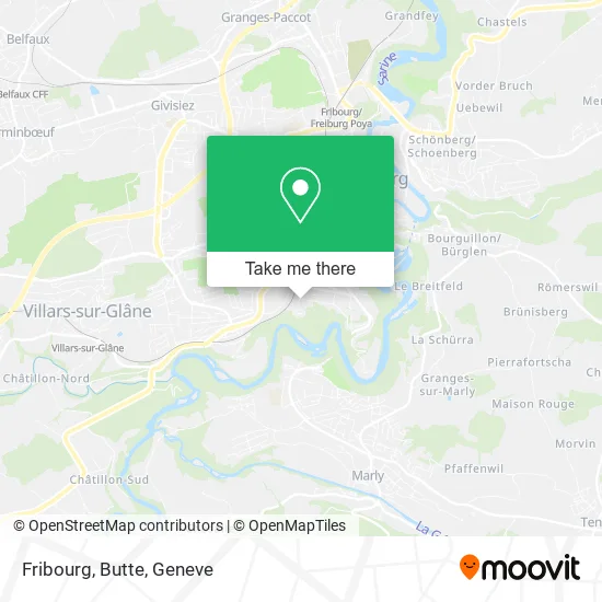 Fribourg, Butte map