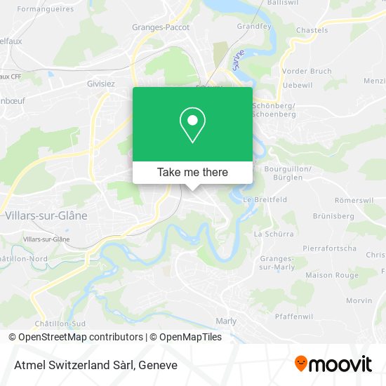 Atmel Switzerland Sàrl map