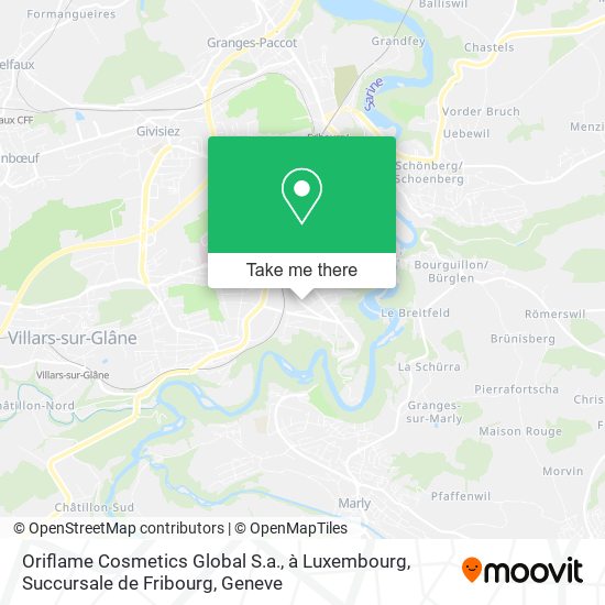 Oriflame Cosmetics Global S.a., à Luxembourg, Succursale de Fribourg map