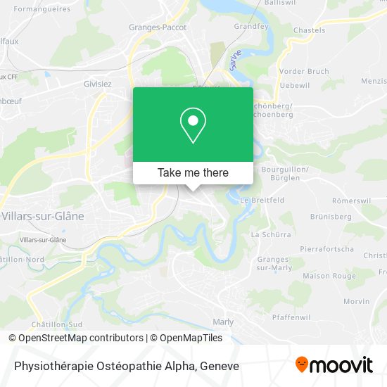 Physiothérapie Ostéopathie Alpha map