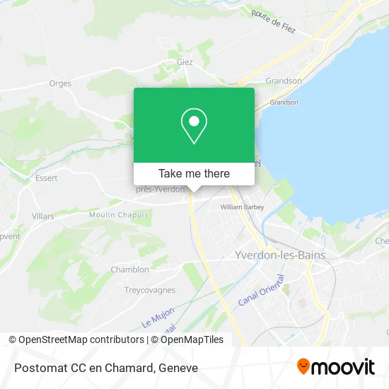 Postomat CC en Chamard map