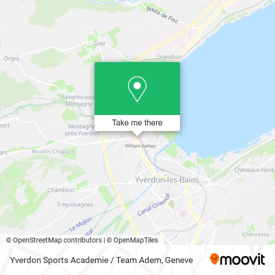 Yverdon Sports Academie / Team Adem map