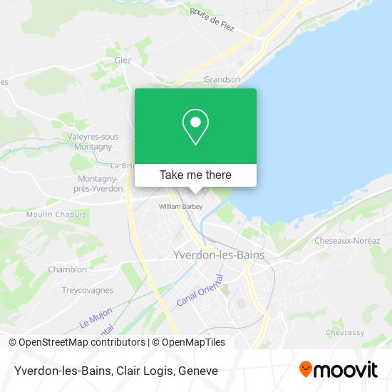 Yverdon-les-Bains, Clair Logis map