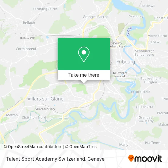 Talent Sport Academy Switzerland map