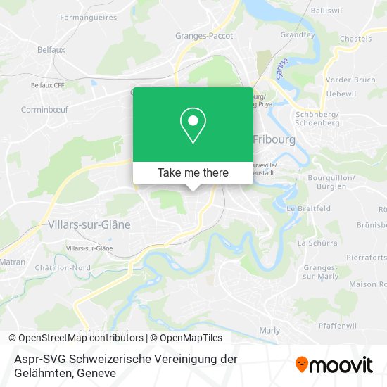 Aspr-SVG Schweizerische Vereinigung der Gelähmten map