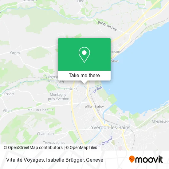 Vitalité Voyages, Isabelle Brügger map