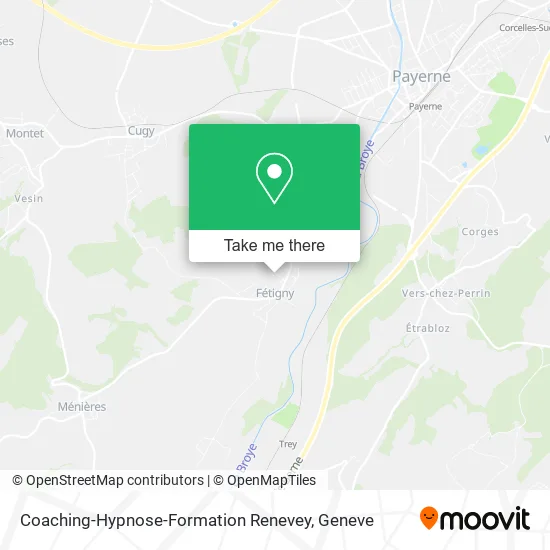 Coaching-Hypnose-Formation Renevey map