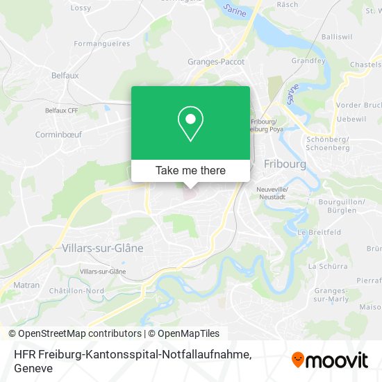 HFR Freiburg-Kantonsspital-Notfallaufnahme map