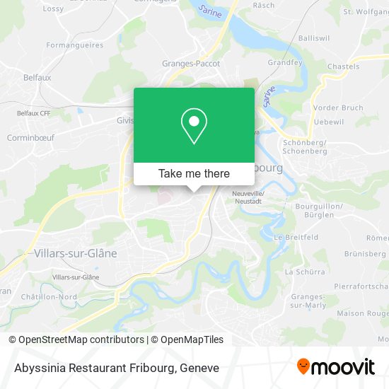 Abyssinia Restaurant Fribourg map