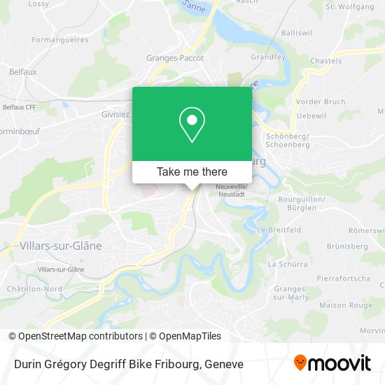 Durin Grégory Degriff Bike Fribourg map
