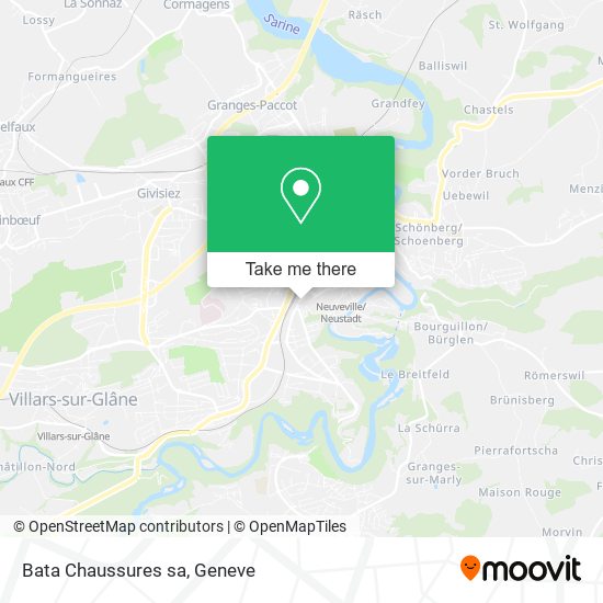Bata Chaussures sa map