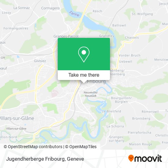 Jugendherberge Fribourg map