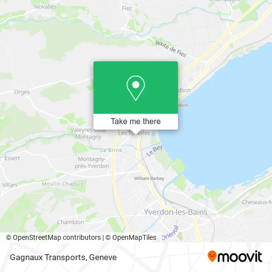 Gagnaux Transports map