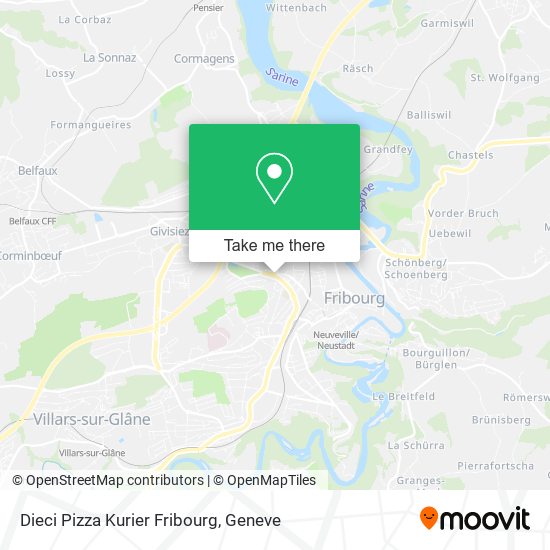 Dieci Pizza Kurier Fribourg plan