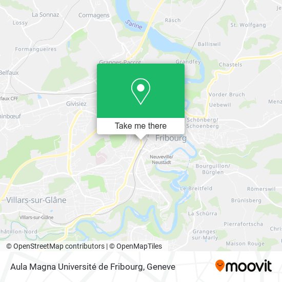 Aula Magna Université de Fribourg map