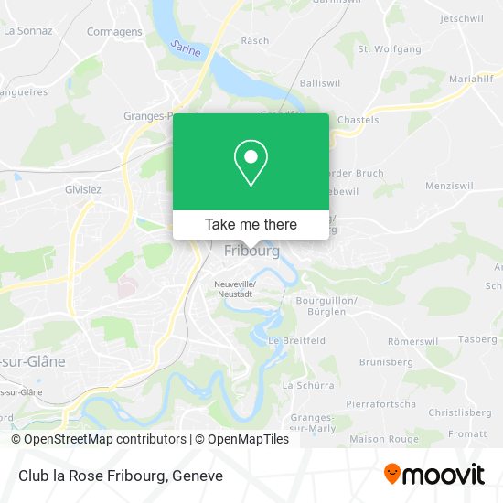 Club la Rose Fribourg map